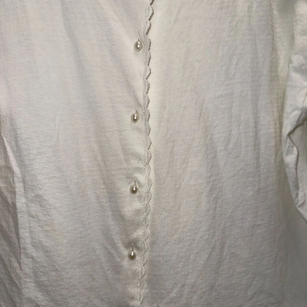 Vintage 90’s Gold Label Victorias Secret Women’s White Cotton Nightgown-Size S